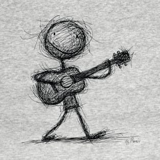 Stickman Playing Spanish Guitar T-Shirt